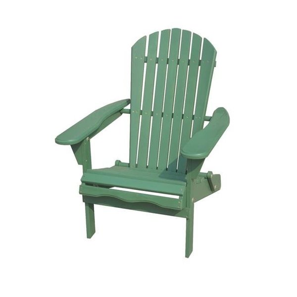 W Unlimited W Unlimited SW1912GS Oceanic Folding Adirondack Chair; Sea Green SW1912GS